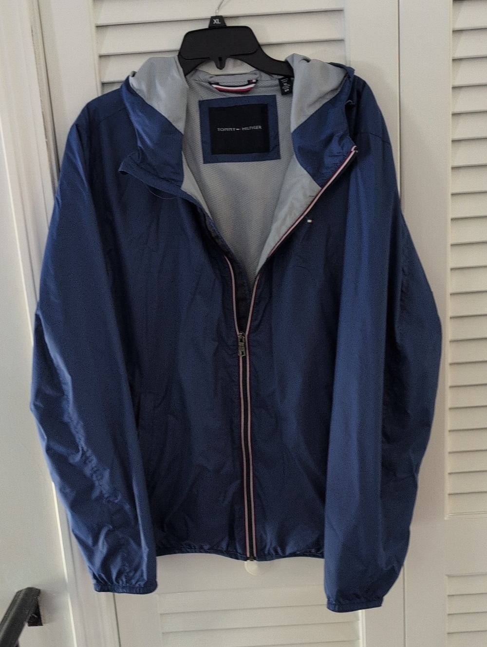 Tommy Hilfiger Blue Hooded Windbreaker Jacket